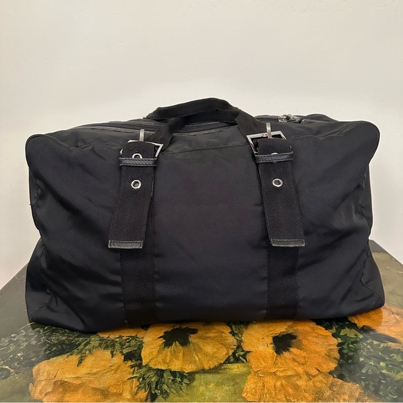 Vintage Gucci Black Nylon Weekender Duffle Bag - Picture 9 of 14